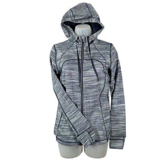 Lululemon Tops - Lululemon Hooded Define Jacket Nulu Womens 10 Heathered Blue Gray Activewear Gym